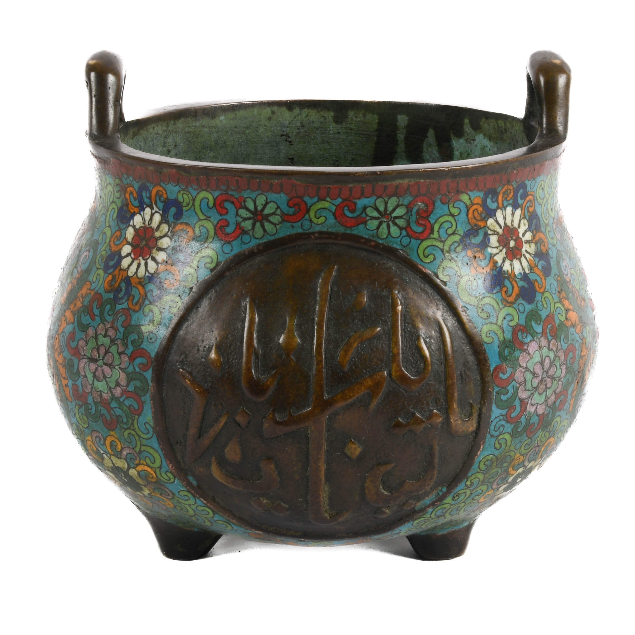 Chinese Cloisonné Enamel Ormolu Vase-1