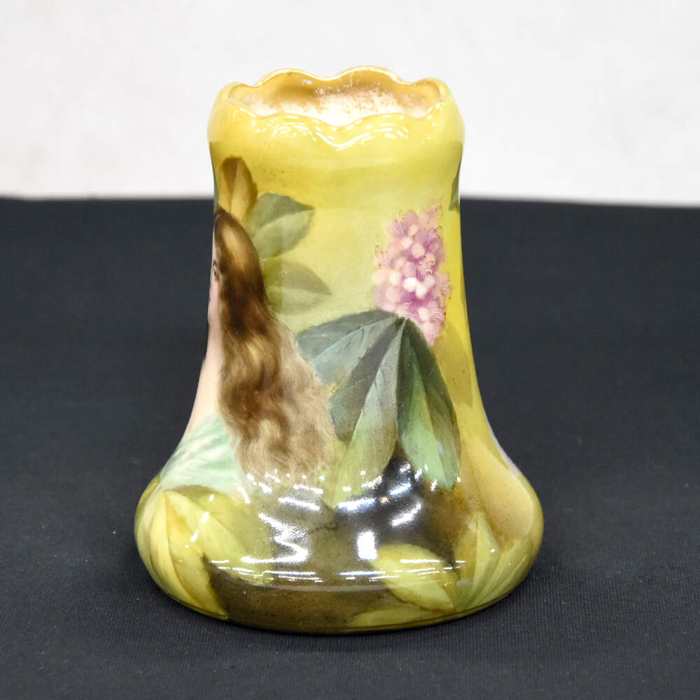 Antique Royal Bonn Hand-Painted Maiden's Portrait Vase-3