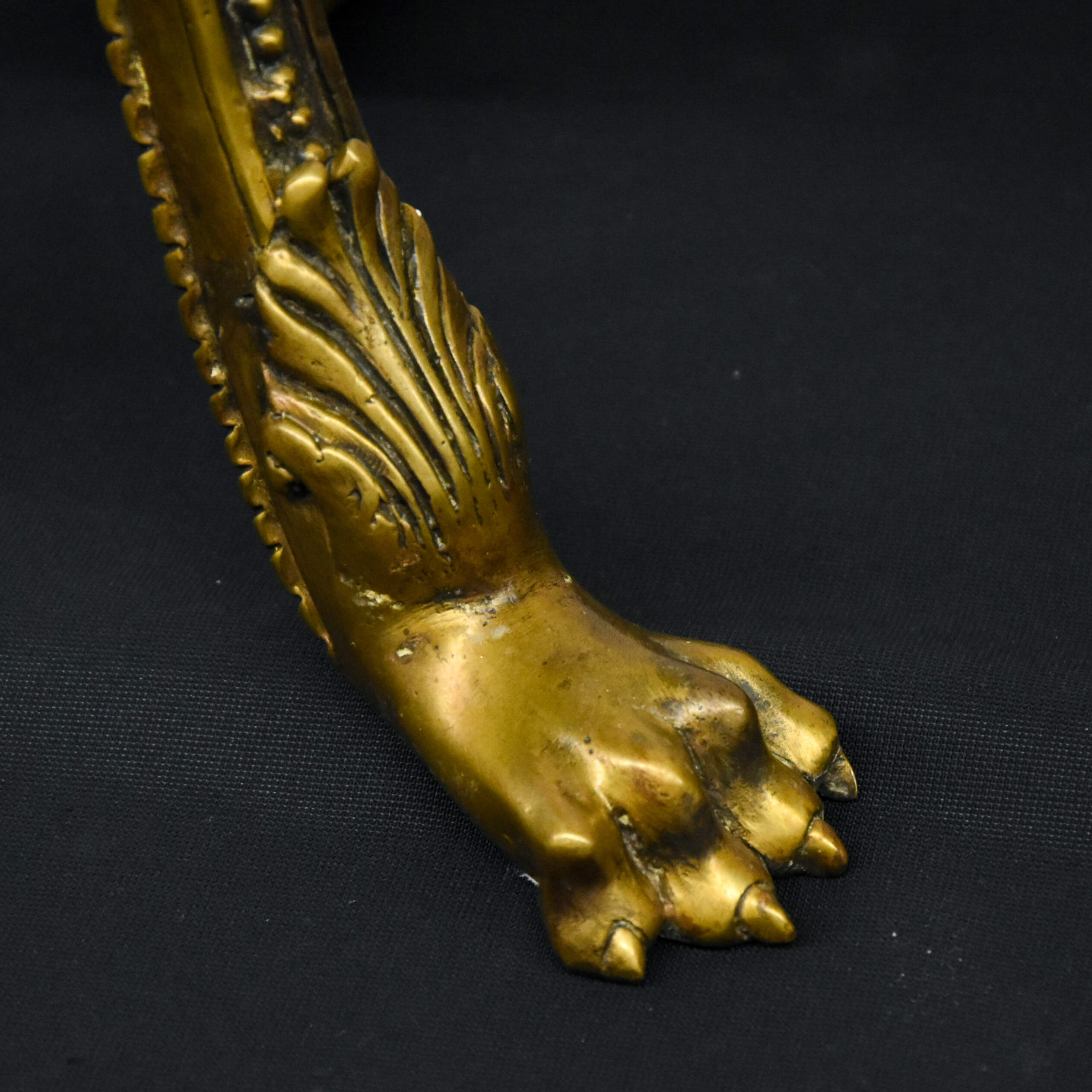 Bronze and Black Marble Lion Urn-7