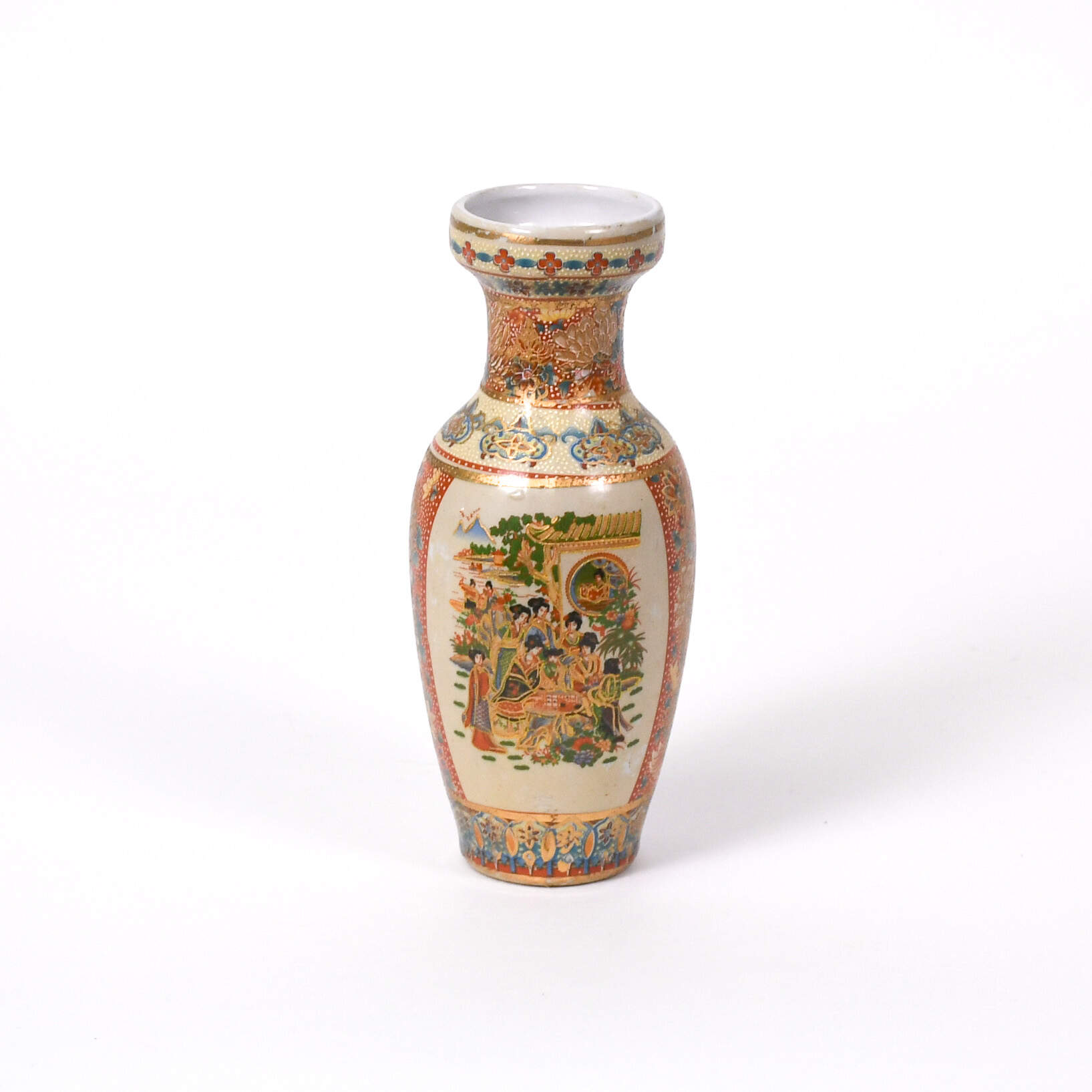 Minature Moriage Royal Satsuma Vase-3