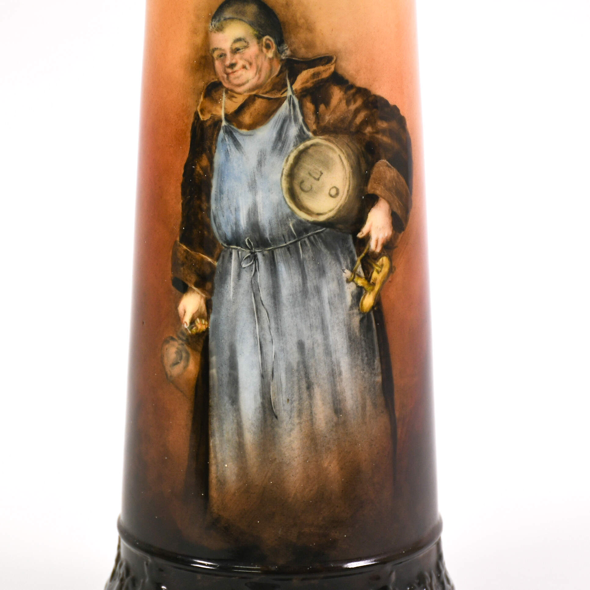 Antique Hand-Painted Trappist Monk Tankard Signed Devore 1904-6