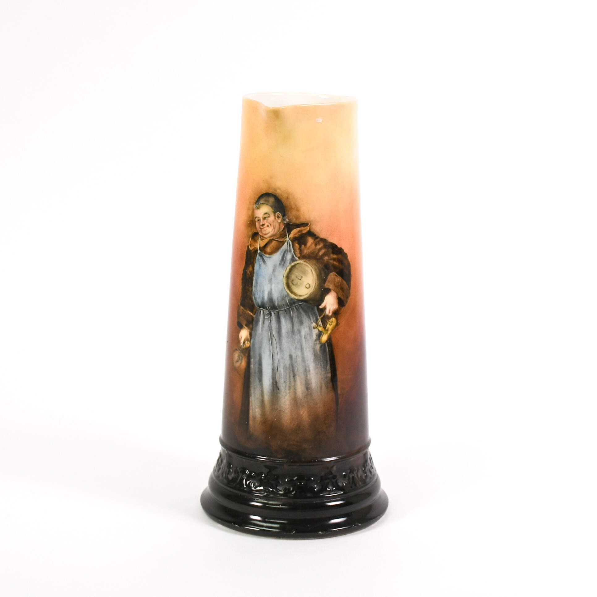 Antique Hand-Painted Trappist Monk Tankard Signed Devore 1904-1