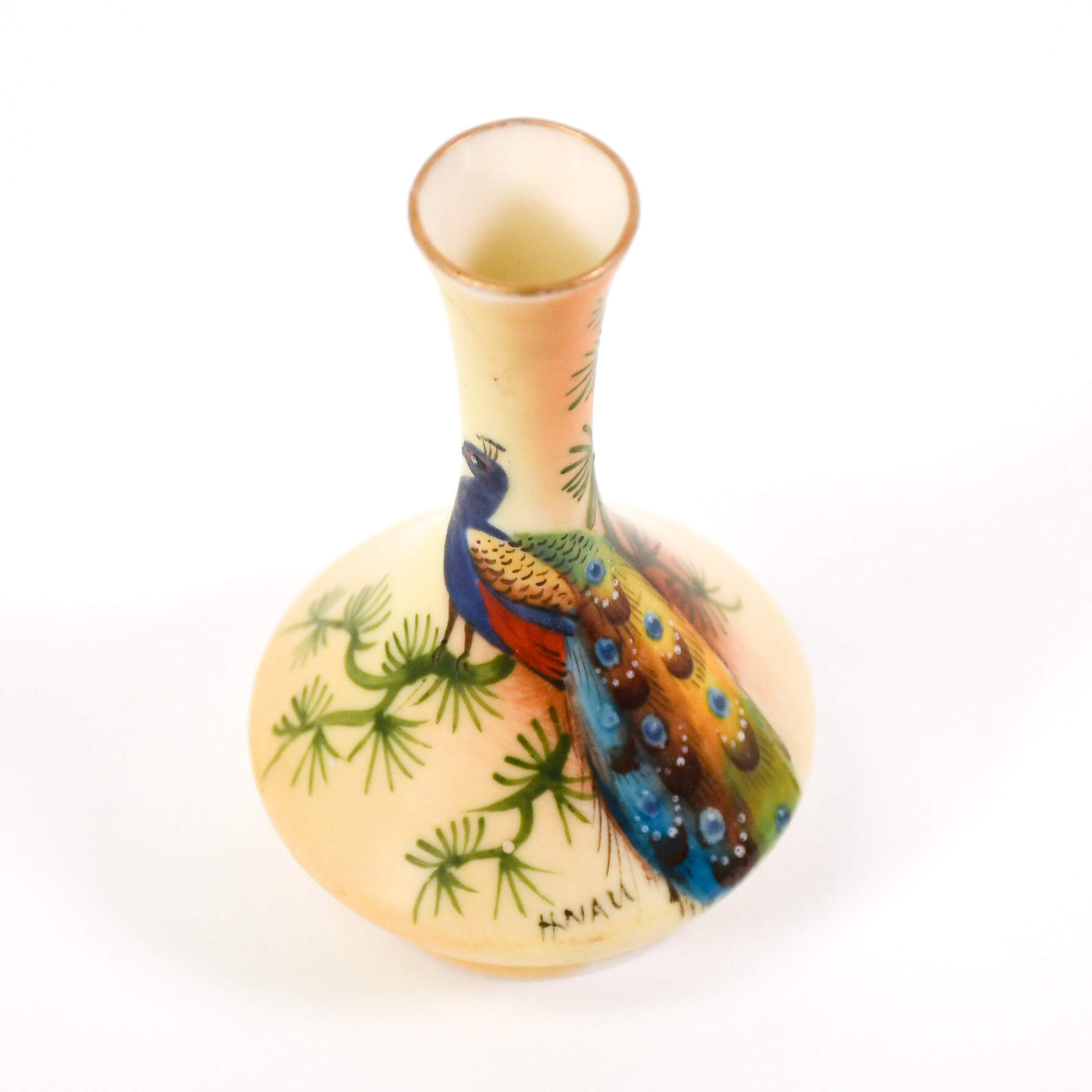 Tiny Locke & Co. Painted Peacock Vase-6