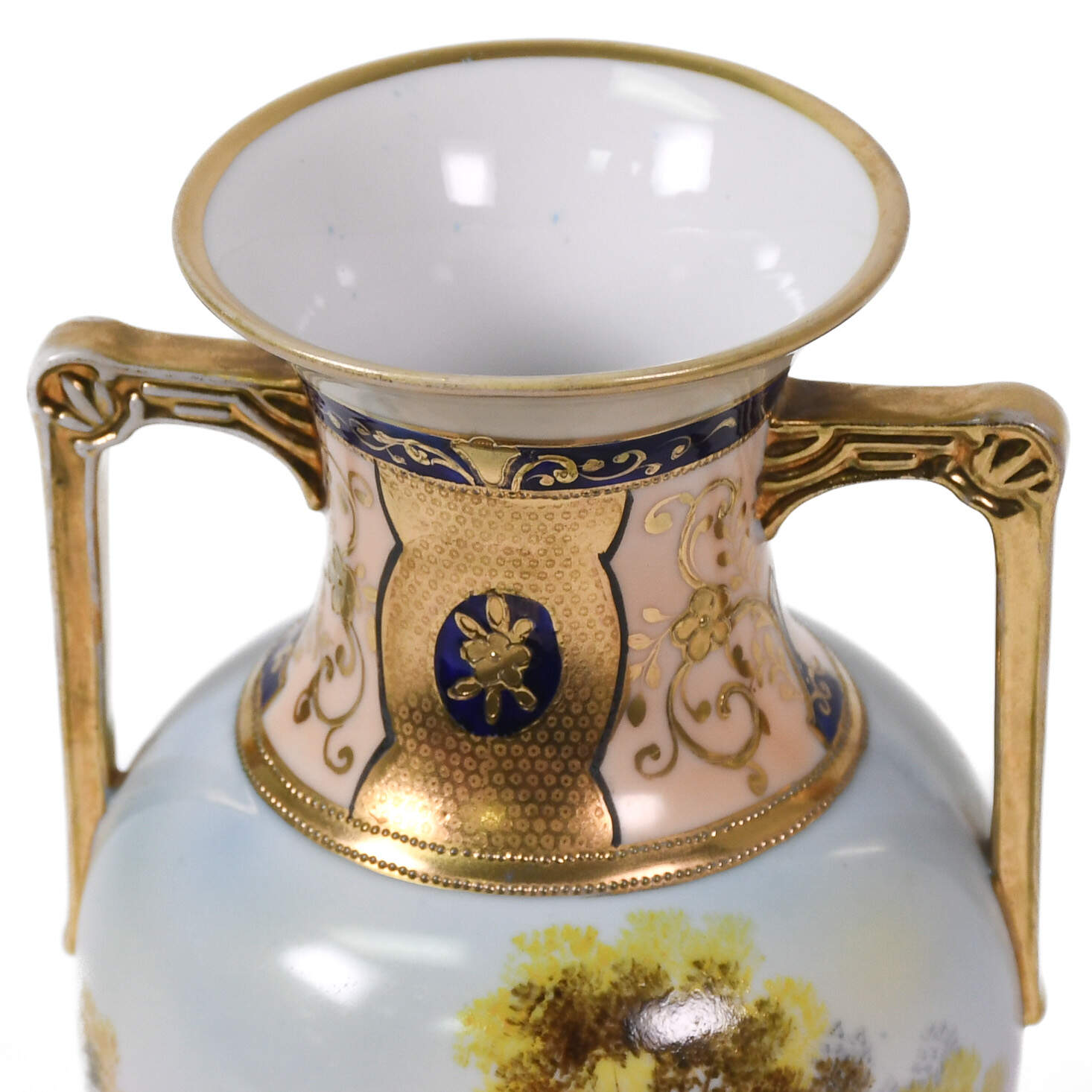 Nippon Hand-Painted Scenic Vase-6