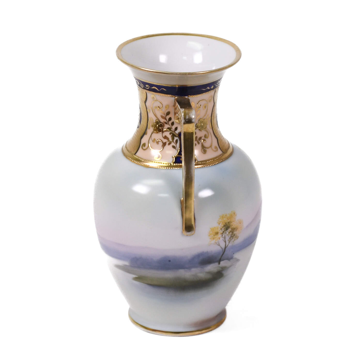 Nippon Hand-Painted Scenic Vase-2