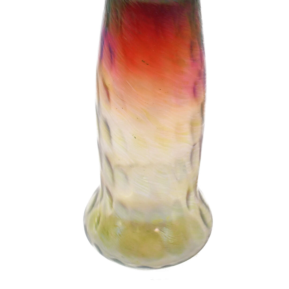 Antique Art Nouveau Rindskopf Pepita Inverted Thumbprint Vase-6
