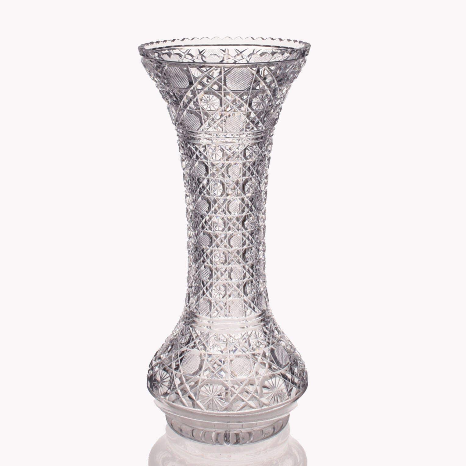 Antique American Brillant Crystal Flare Vase-2