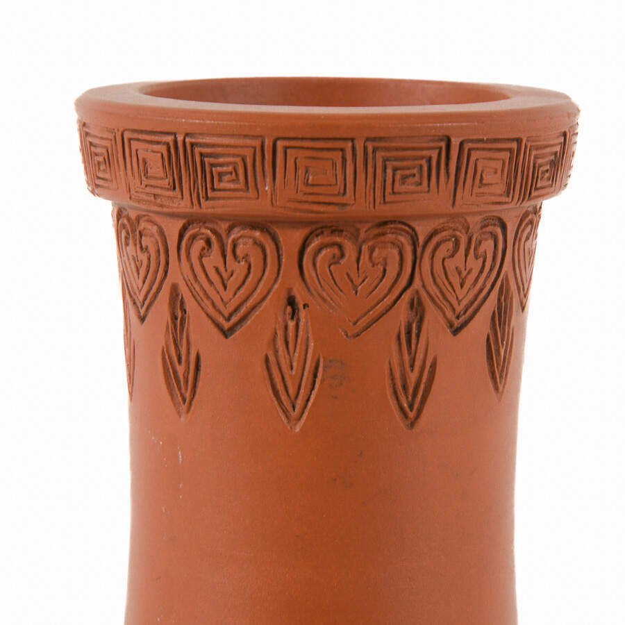 Japanese Tokoname Red Clay Dragon Vase-5