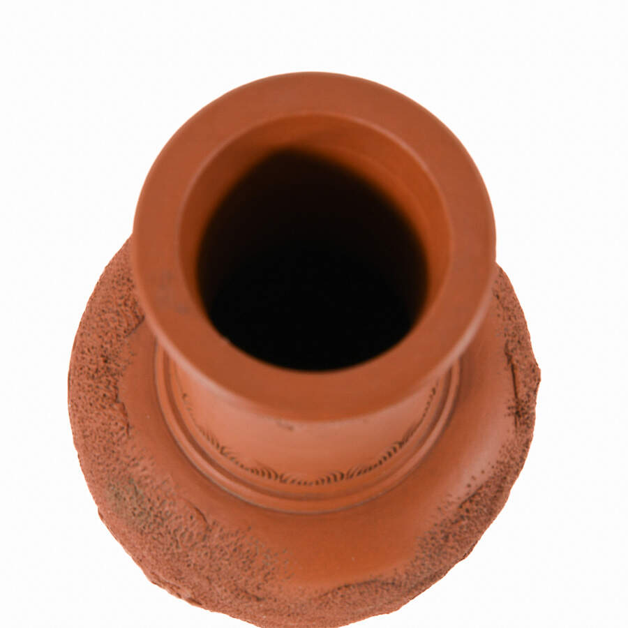 Japanese Tokoname Red Clay Dragon Vase-4
