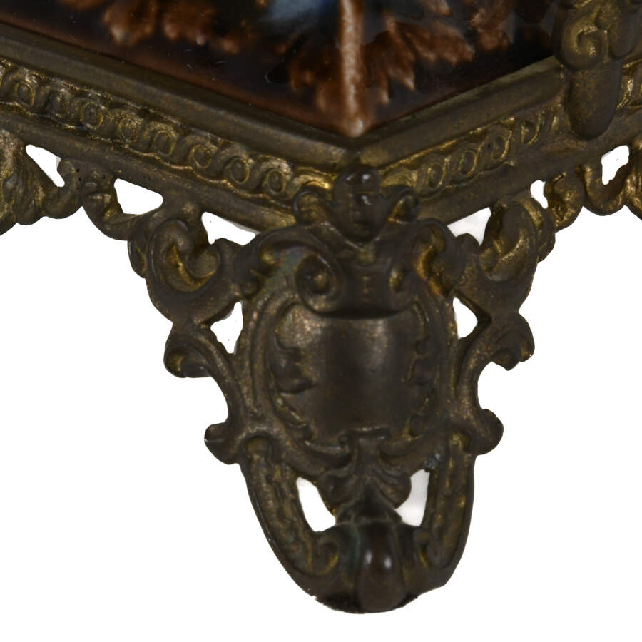 Asian Square Vase on Footed Pedestal-6