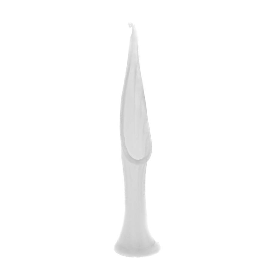 Mid-Century Modern Clear Satin Swung Glass Vase-4
