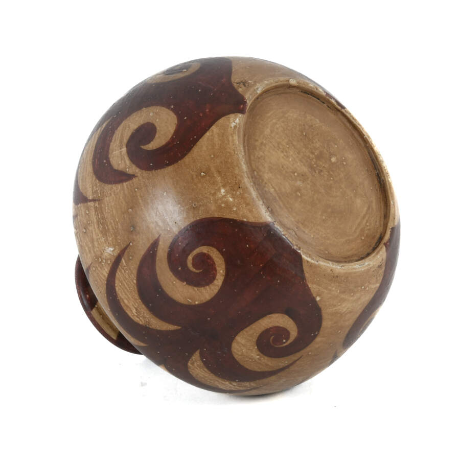 Swirl Brown and Burgundy Design Vase-5
