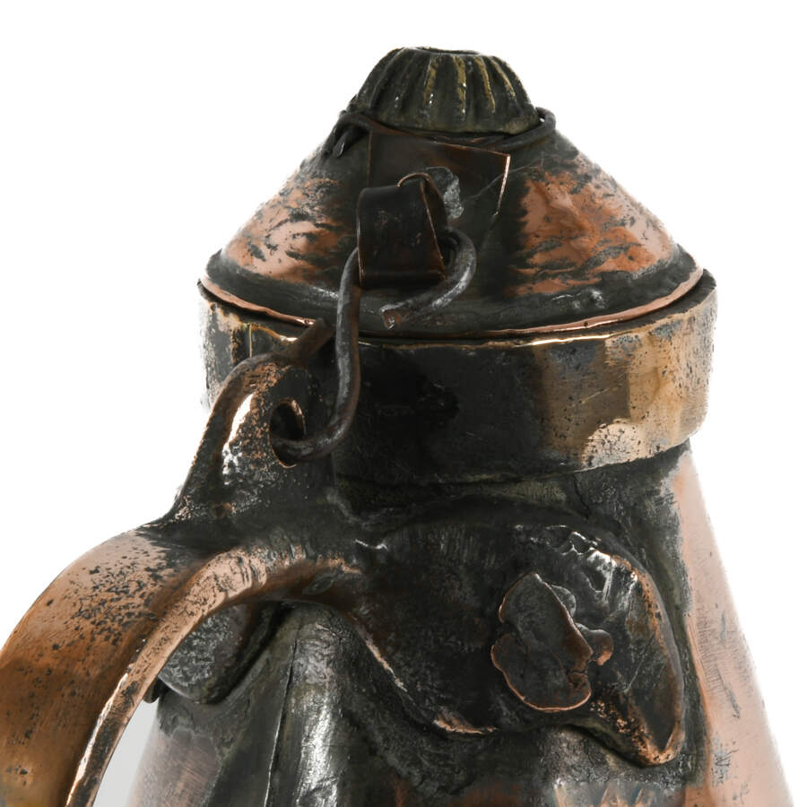 Antique Dovetailed Copper Lidded Pitcher-7