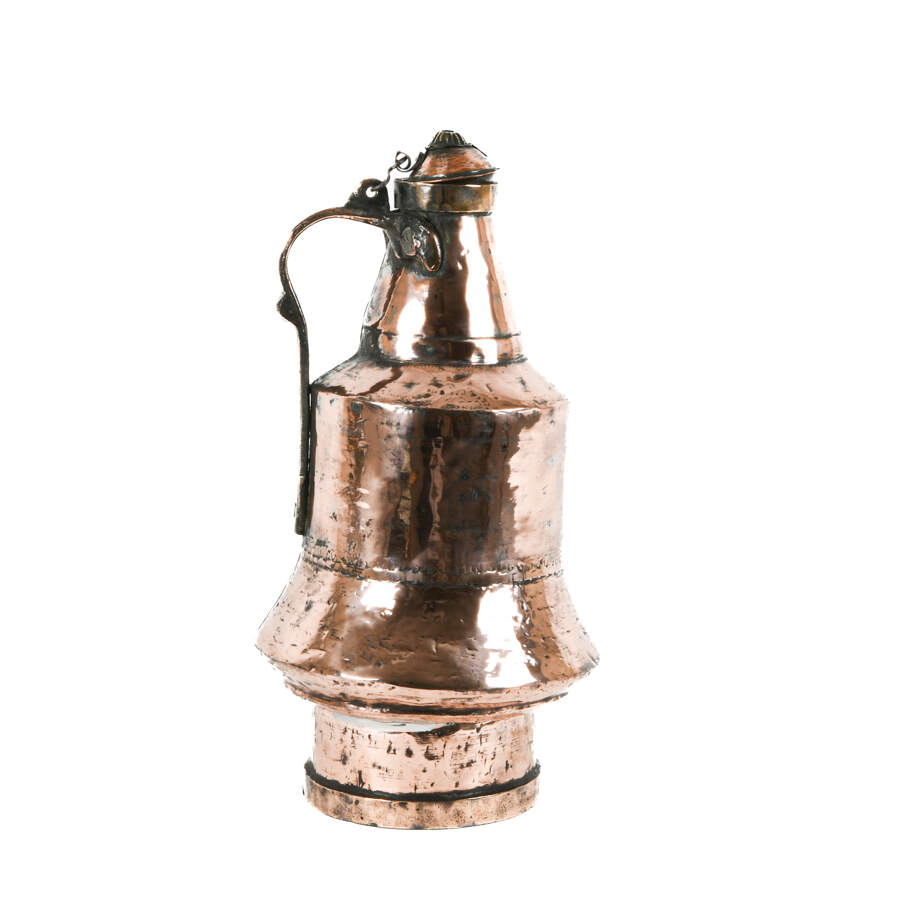 Antique Dovetailed Copper Lidded Pitcher-2