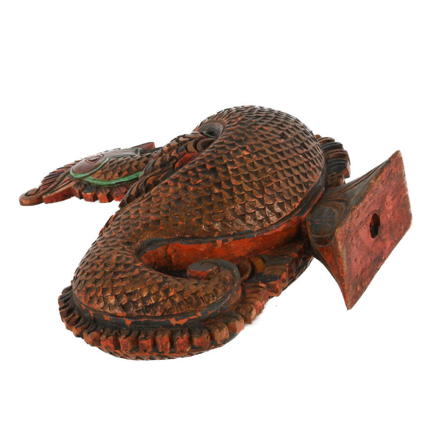 Antique Chinese Hand-Carved Wood Rooster-9