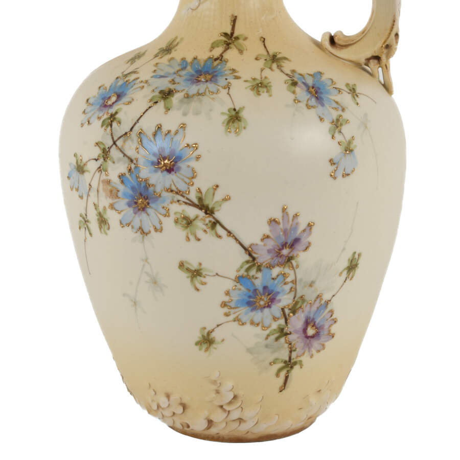Antique Teplitz Floral Vase Ewer-6
