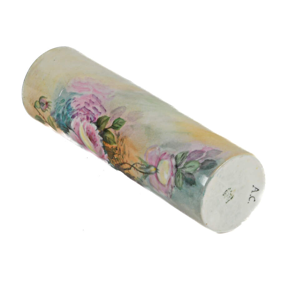Antique Limoges Hand-Painted Floral Vase-8