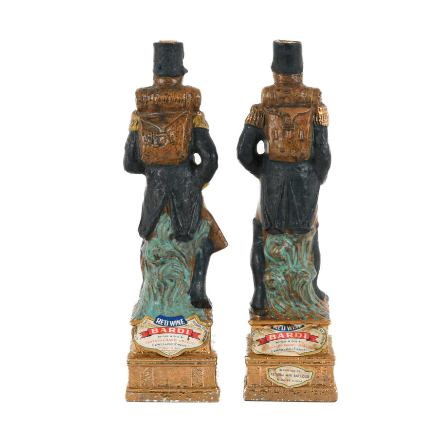 Pair of Italian Napoleon Era Soldier Bardi Wine Decanters-3
