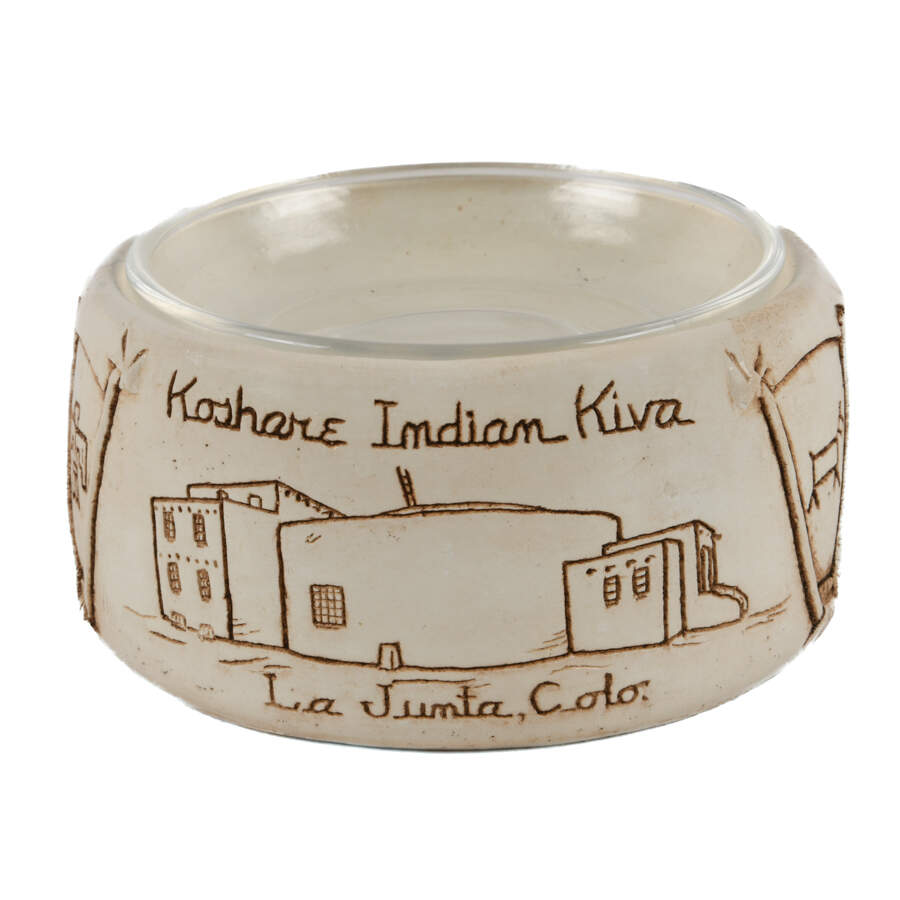 Native American Koshare Indian Kiva La Junta, Colorado Trinket Dish-1