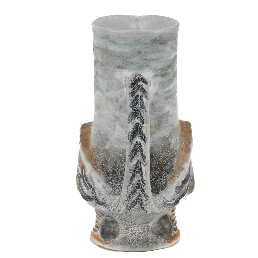 Art Pottery Studio Owl  Vase by Marcel Guillot-3