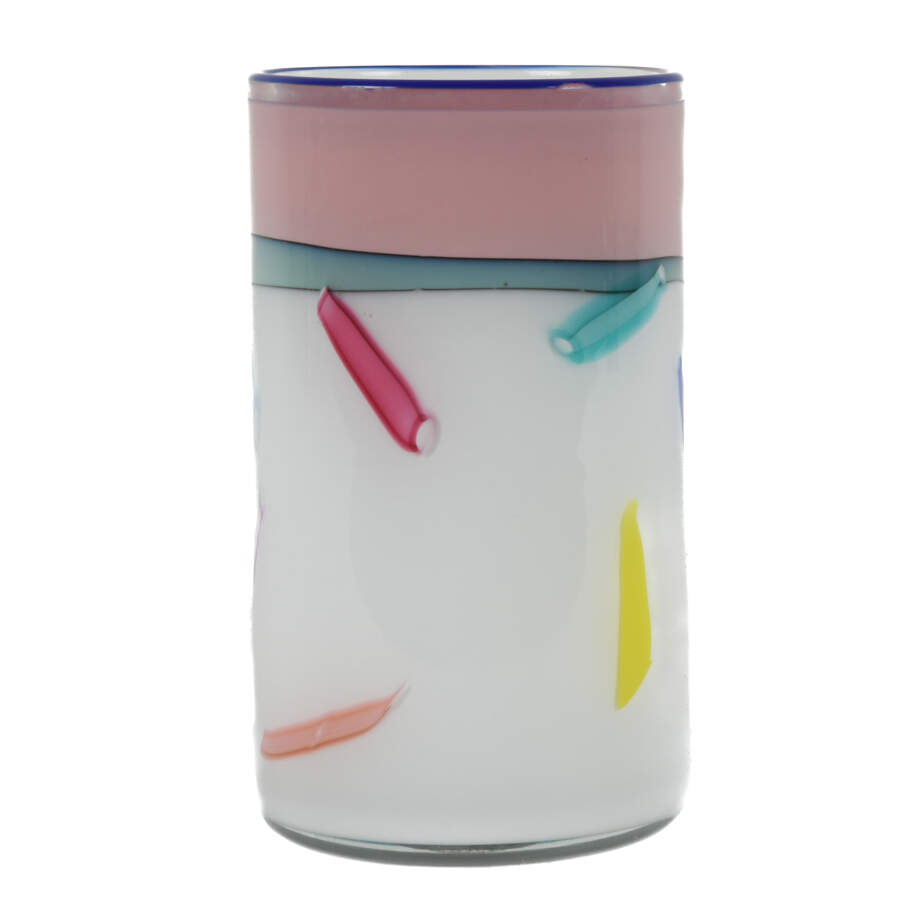 Rick Bernstein Studio Multi-Color Art Glass Vase-2