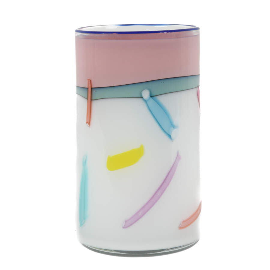 Rick Bernstein Studio Multi-Color Art Glass Vase-1