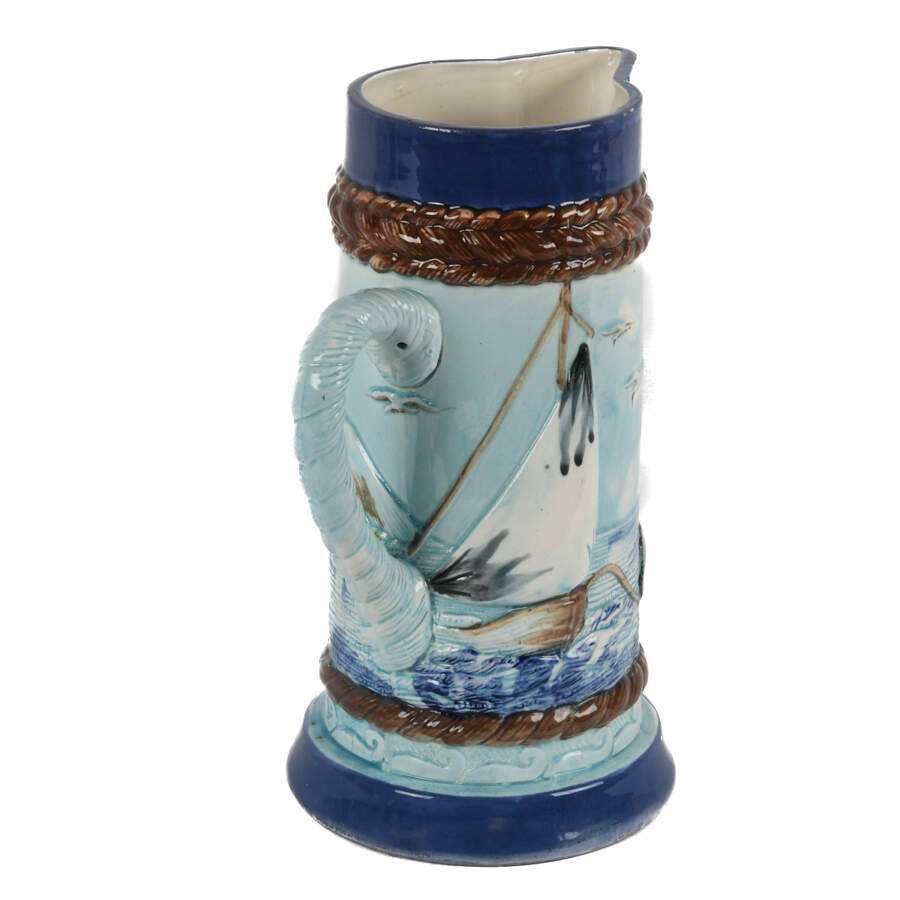 Vintage Majolica Marlin Water Pitcher-3