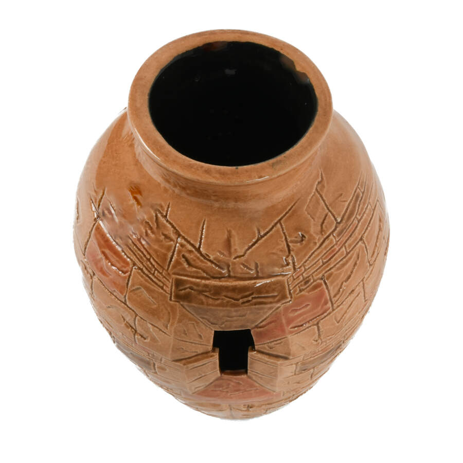 Native American New Mexican Ancient Cosmos Vase Signed Keith Chino-4