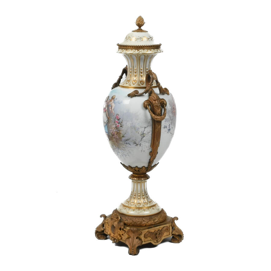 Large 19th-Century Sèvres Style Scenic Urn-2