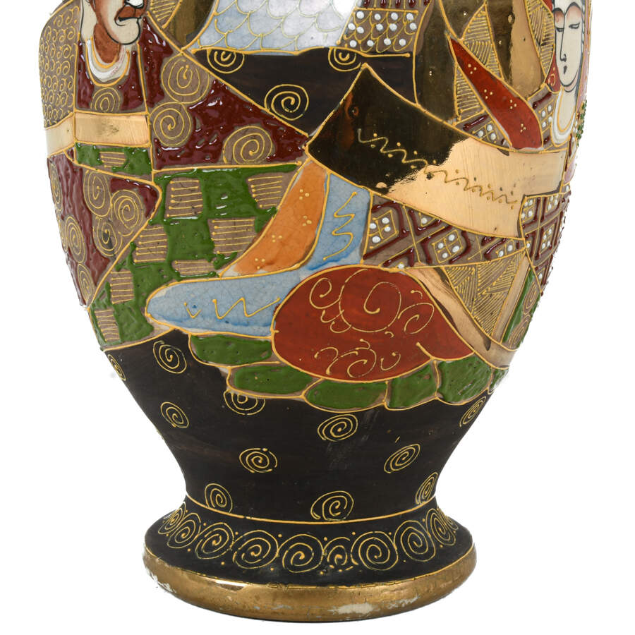 Japanese Satsuma Figural Vase-5