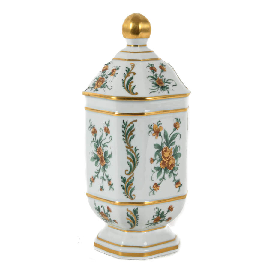 Limoges French Hand-Painted Lidded Jar-2