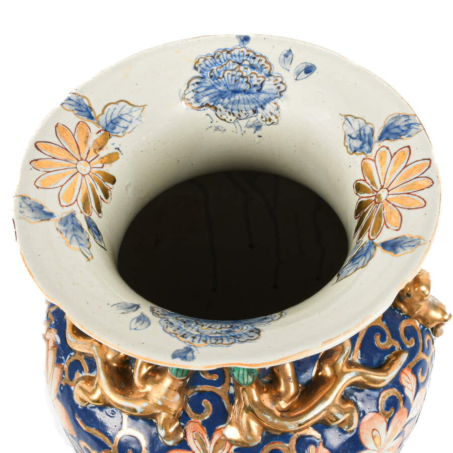 Antique Chinese Imari Butterfly Vase-2