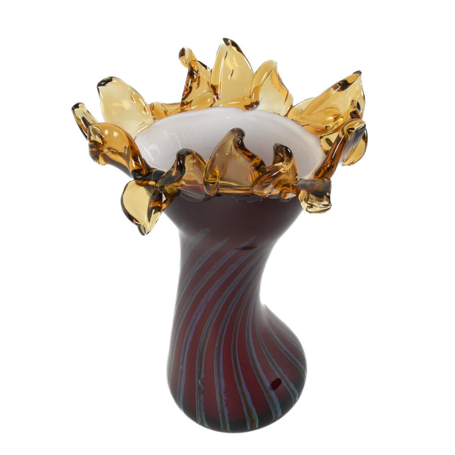 Chip Scarborough Handkerchief Form Art Glass Vase-2