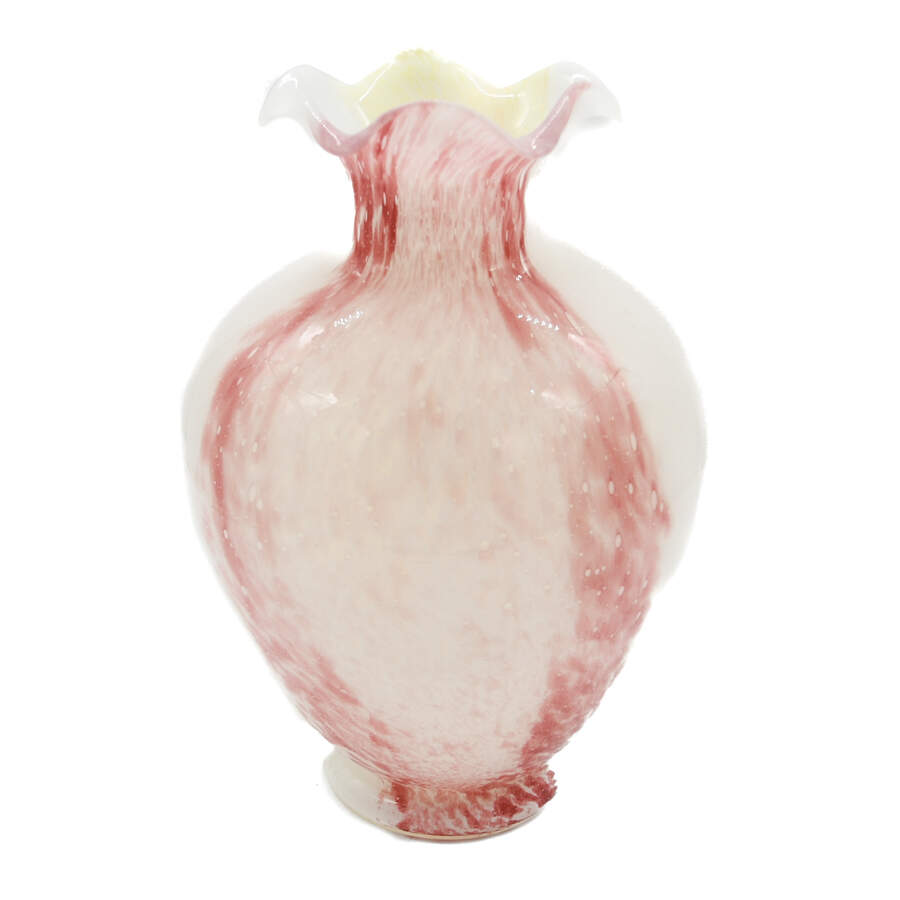 White with Pink and Yellow Splatter Design Vase-3