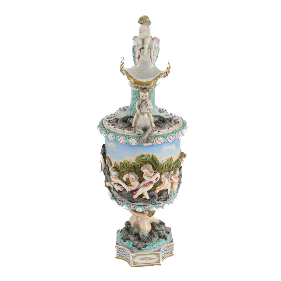 Antique Royal Rudolstadt Mythological Ewer-1