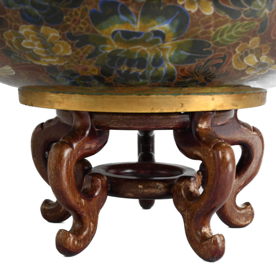 Large Chinese Cloisonné Bowl-5