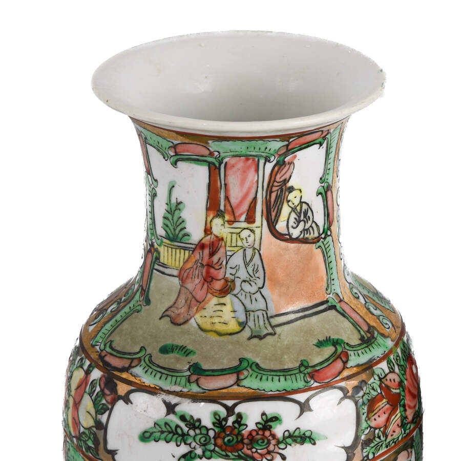 Pair of Chinese Famille Verte Vases-5