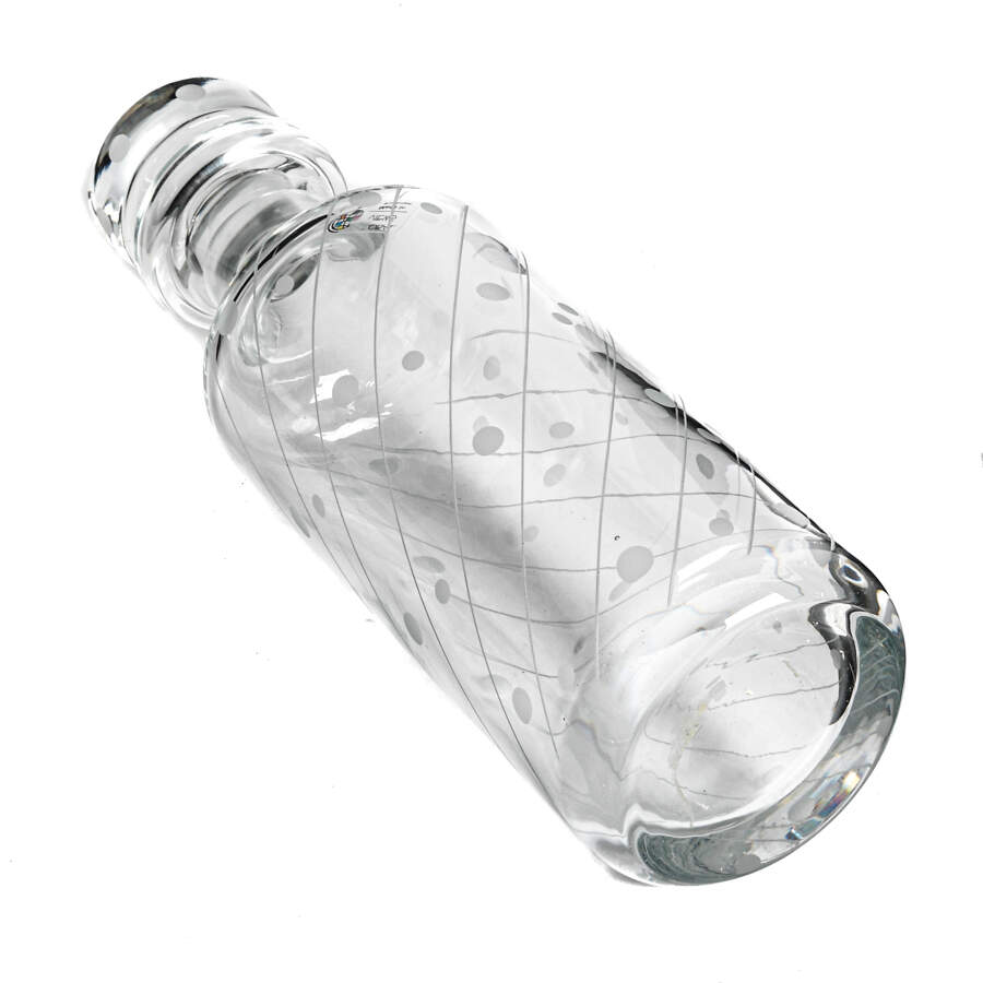 Global Views Portuguese Crystal Dots and Diagonal Lines Decanter-5