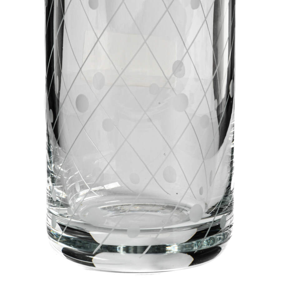 Global Views Portuguese Crystal Dots and Diagonal Lines Decanter-4