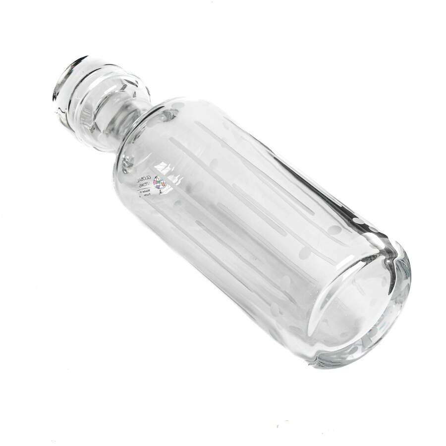 Global Views Portuguese Crystal Decanter with Dots and Straight Lines-5