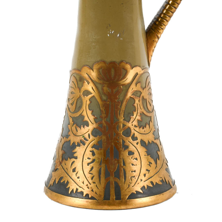 French Art Nouveau Sarreguemines Pitcher-4