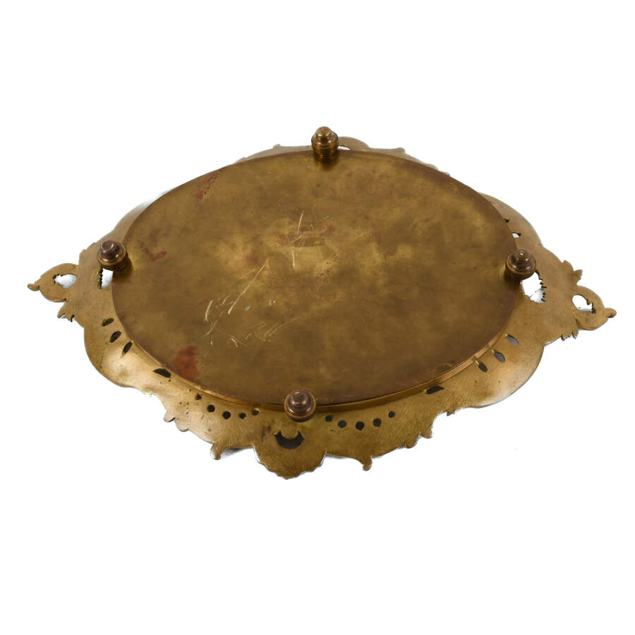 Antique Gilt Bronze and Hand-Painted Sèvres Porcelain Tray-7