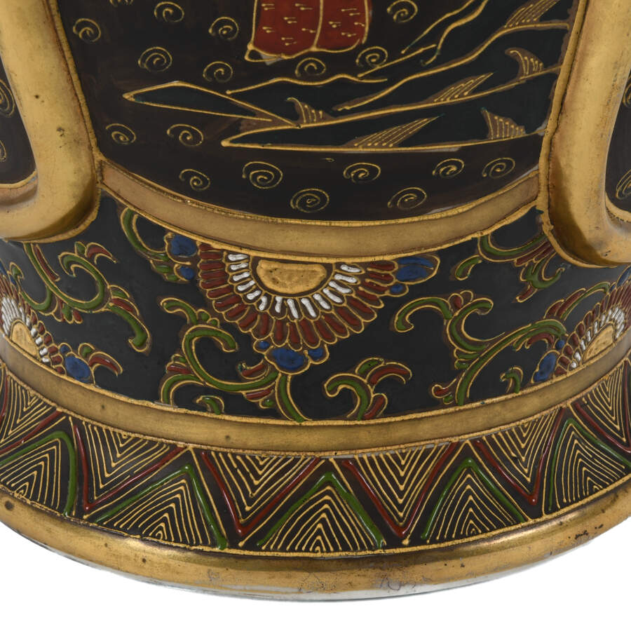 Large Japanese Satsuma Vase-7
