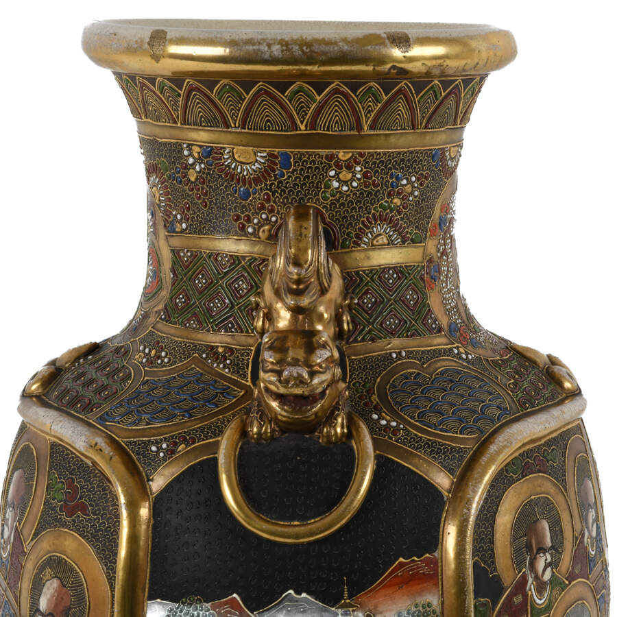 Large Japanese Satsuma Vase-5
