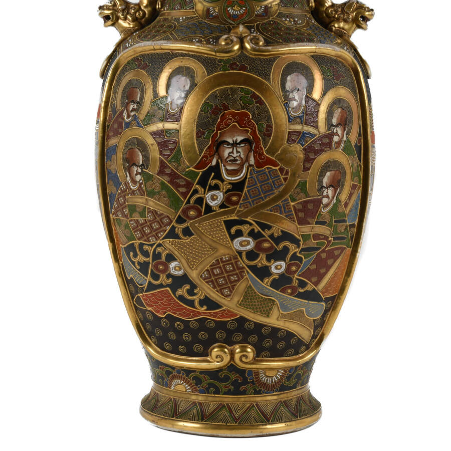 Large Japanese Satsuma Vase-3
