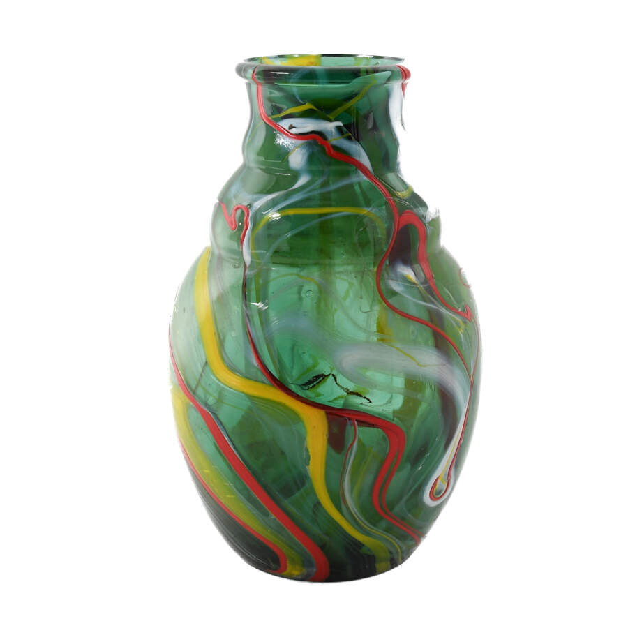 Large Studio Art Glass Abstract Vase-1