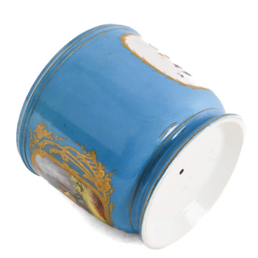 Antique French Sèvres-Style Hand-Painted Jardinière-6