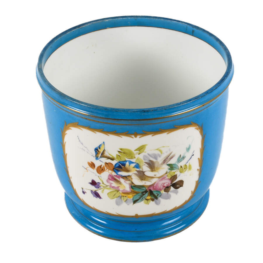 Antique French Sèvres-Style Hand-Painted Jardinière-2
