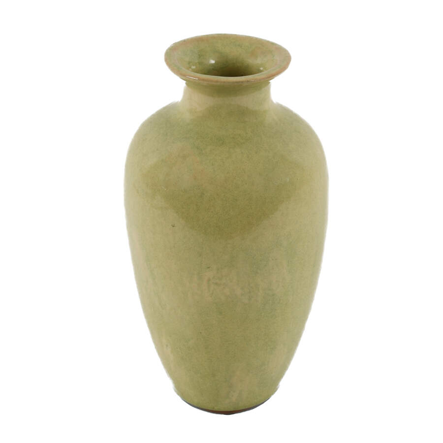 Green Glazed Studio Art Pottery Vase-2
