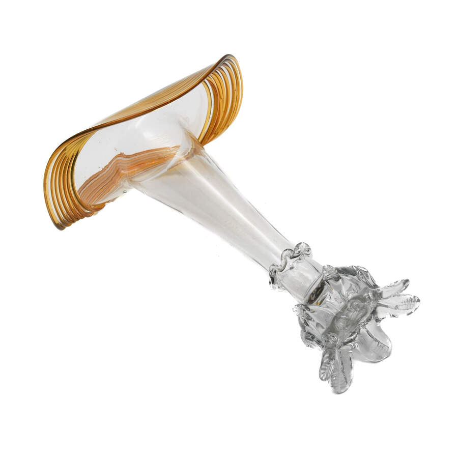 Art Glass Jack in the Pulpit Footed Vase-5